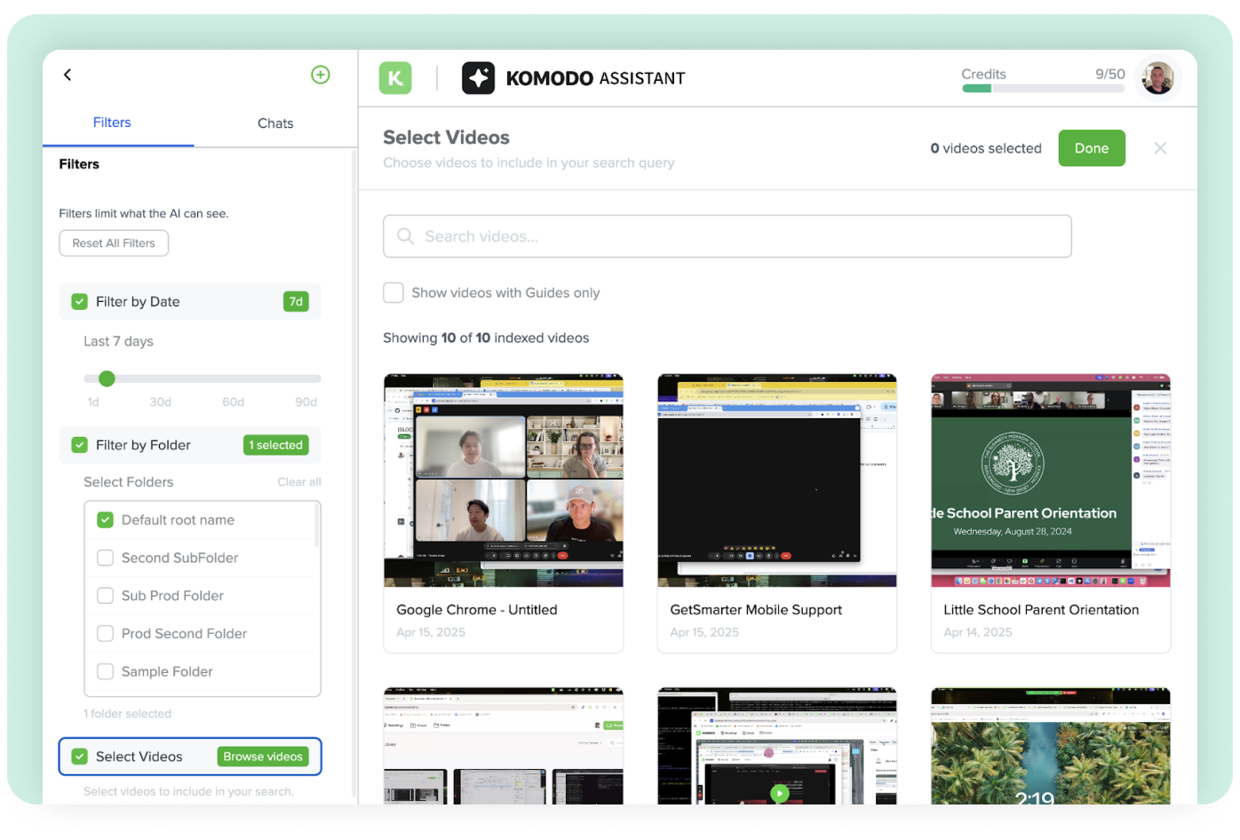 ai video search screenshot